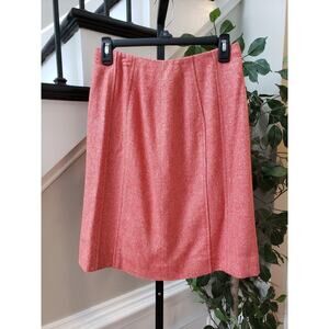 Carolina Herrera A Line Skrit Women's Size 4 Pink Solid Pleated Classic Back Zip